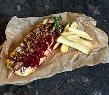 Митрайет с бельгийскими колбасками