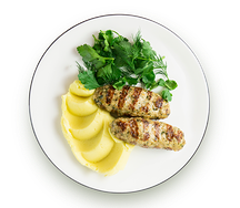 Фиш-кебаб с картофельным пюре