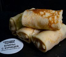 Блины с куриным филе