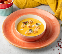 Крем-суп из кукурузы с поп-корном