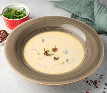 Сырный суп с курицей и беконом