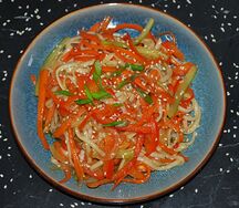 Лапша удон с овощами