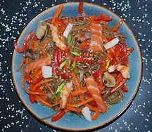 Лапша Соба с морепродуктами