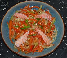 Лапша Удон с креветками