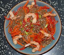 Лапша Соба с креветкой
