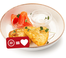 Драники с лососем