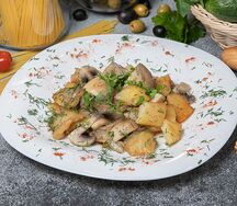 Картофель, жаренный с грибами