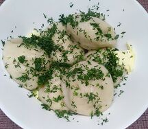 Манты с зеленью