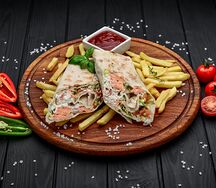 Шаурма с копченным лососем