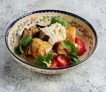 Хрустящие баклажаны со страчателлой