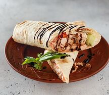 Шаурма из баранины на углях