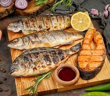 Рыбной пир на мангале №1