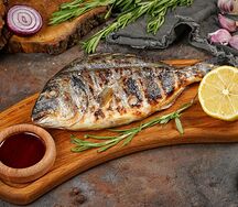 Сибас на мангале