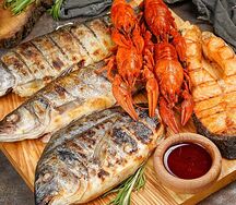 Рыбной пир на мангале №2