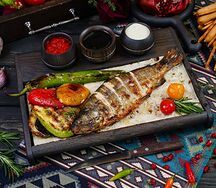 Форель с овощами 