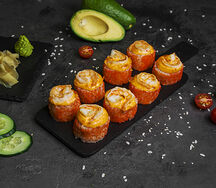 Запеченный ролл с креветкой