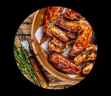 Килограмм крылышек BBQ