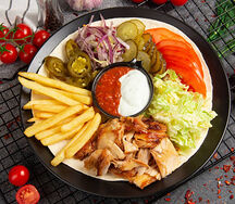 Шаурма на тарелке