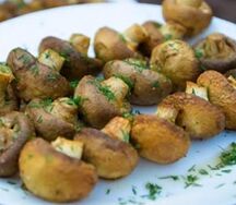 Грибы на мангале
