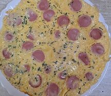 Омлет с сосисками