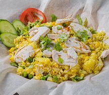 Вок жареный рис с овощами