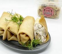 Блинчики с грибным жюльеном и курицей