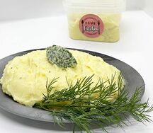 Картофельное пюре с зеленым маслом