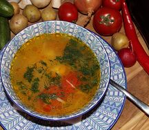 Суп куриный с лапшой