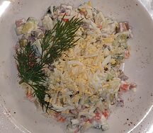 Оливье с цыплёнком