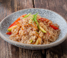 Рис вок с овощами терияки