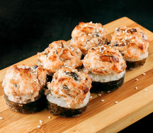 Запеченный ролл Яки кай еси маки