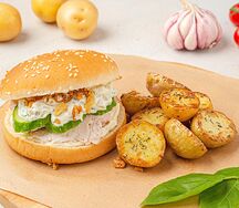 Бургер Цыпа с запеченным картофелем мини