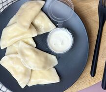 Вареники с картофелем и лесными грибами
