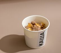 Каша овсяная на кокосовом молоке с бананом и какао