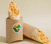 Фреш-ролл с курицей и печёными овощами