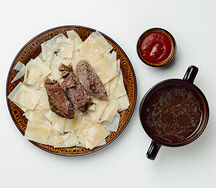 Хинкал Лезгинский или Кумыкский с отварным мясом