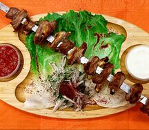 Шашлык из бараньих семечек