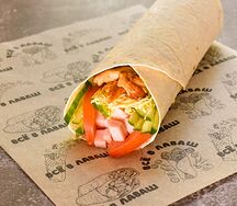 Шаверма с ветчиной и сыром
