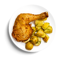 Окорочок куриный запеченный с картофелем