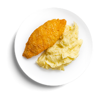 Котлета по-киевски с картофельным пюре