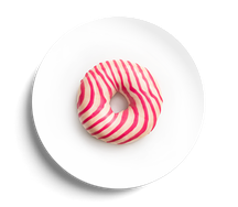 Донат с малиной и творожным сыром