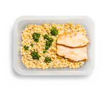 Птитим с индейкой и песто