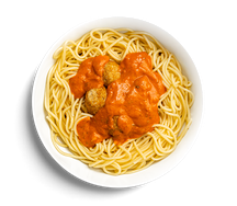 Спагетти с фрикадельками и гаспачо