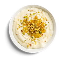 Йогурт с грушей и фисташками