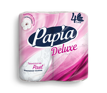 Туалетная бумага Papia Delux 4 слоя 4 рулона