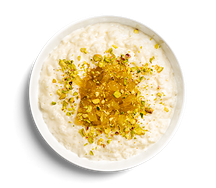 Рисовая каша с фисташками и грушей