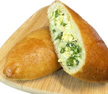 Мини-пирожки с луком и яйцом