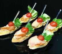 Укуренные куры брускетты 6 шт