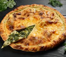 Хачапури со шпинатом и сыром