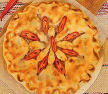 Осетинский пирог Фыдджын с мясом говядина (24 см.)
